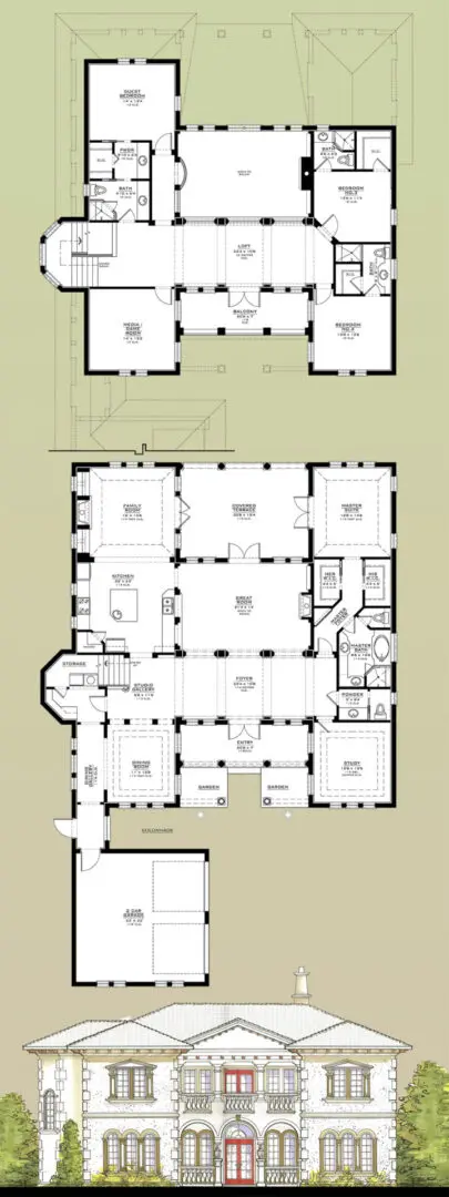 4320 Square Feet Paladian House Plans