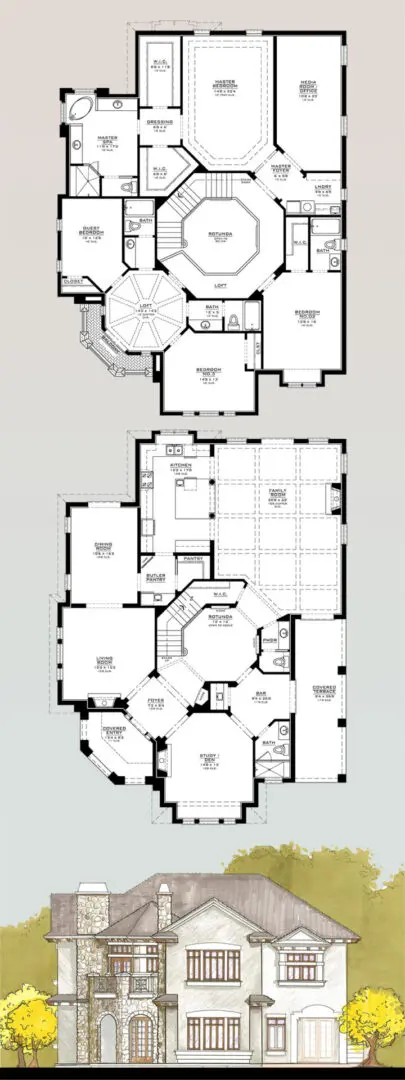 4480 Square Feet Octavian House Plans